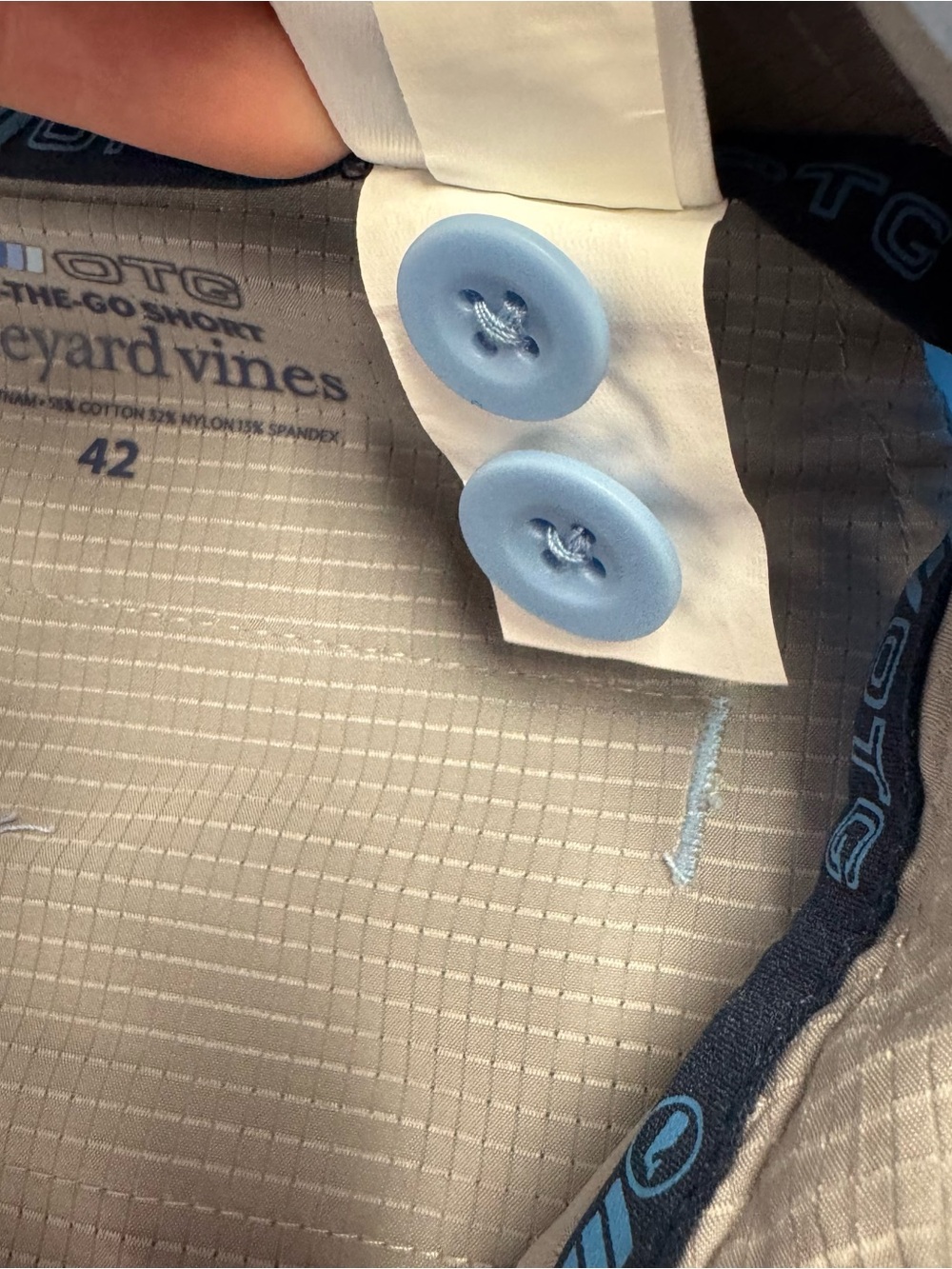 Vineyard Vines On-The-Go Performance Shorts 7" Stretch Golf Casual 42 Light Blue - Picture 10 of 10